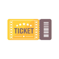 Ripped paper ticket For a movie pass or a show at the cinema