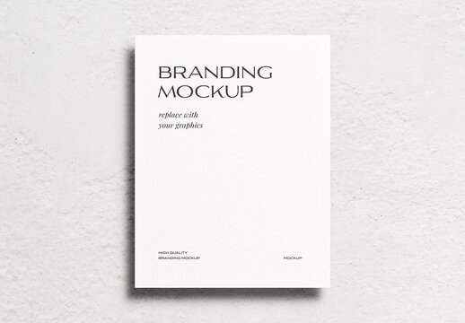 Letterhead Branding Poster A4 Paper Mockup Template Invitation Shadow