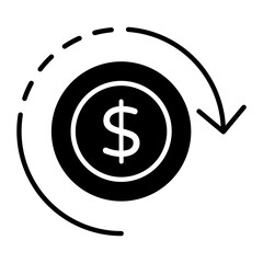 Money Return Glyph Icon