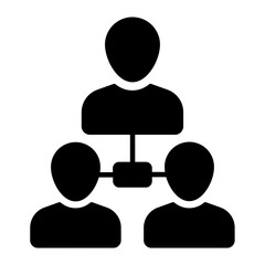 Outsource Management Glyph Icon