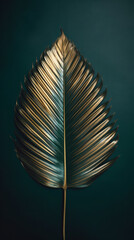 Palm leaf background. Illustration AI Generative.