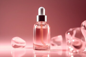 pink bottle of face serum 