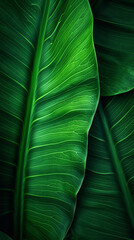Palm leaf background. Illustration AI Generative.