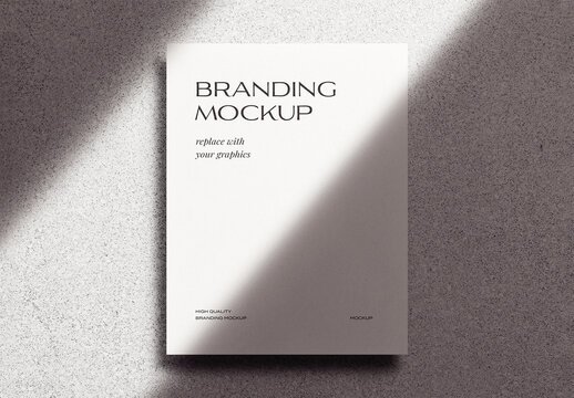 Letterhead Branding Poster A4 Paper Mockup Template Invitation Shadow