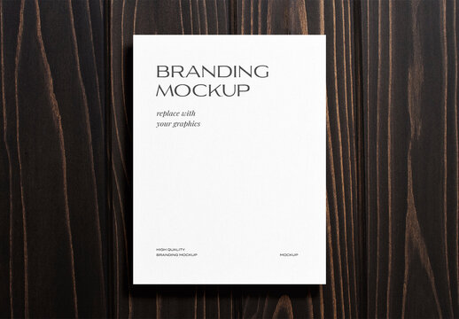 Letterhead Branding Poster A4 Paper Mockup Template Invitation Shadow