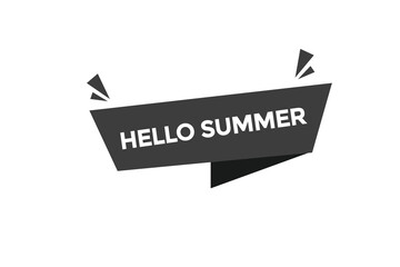 hello summer vectors.sign label bubble speech hello summer
