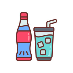 Soft Drinks icon in vector. Illustration