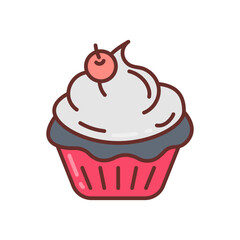 Pastries icon in vector. Illustration