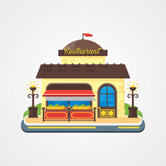 Restaurant building Royalty Free Vector Image