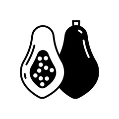Papaya icon in vector. Illustration