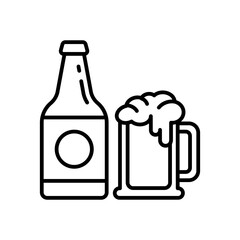 Beer icon in vector. Illustration