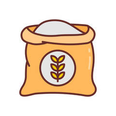 Flour icon in vector. Illustration