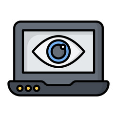 Online Monitoring Line Color Icon