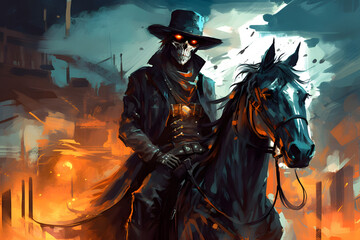 Cowboy mit Totenkopf