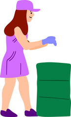 Girl cleaning mousop