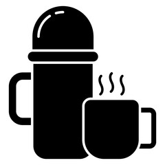 A perfect design icon of thermos