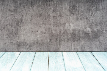 The Wood floor and black wooden wall, empty room for background.