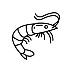 Shrimp icon in vector. Illustration