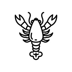 Lobster icon in vector. Illustration