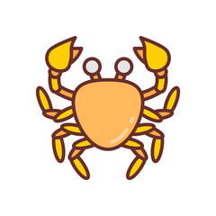 Crab icon in vector. Illustration