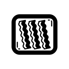 Bacon icon in vector. Illustration