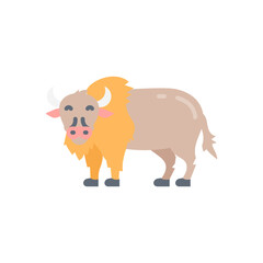 Bison icon in vector. Illustration