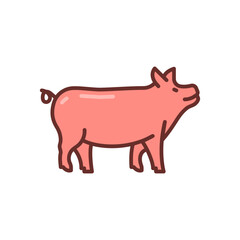 Pork icon in vector. Illustration
