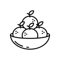 Orange icon in vector. Illustration