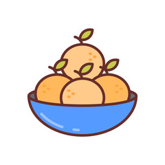 Orange icon in vector. Illustration