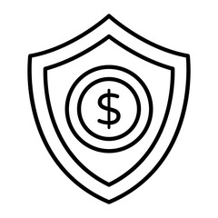 Financial Safety Thin Line Icon