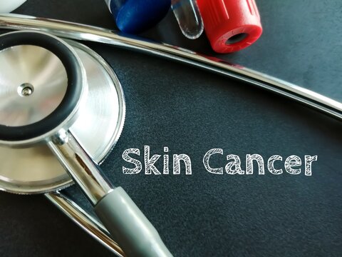 Skin Cancer Term, health concept. Medical conceptual image