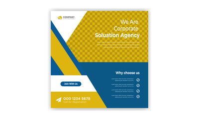 Digital marketing social media post design. Social media post banner design. Instagram post template.	