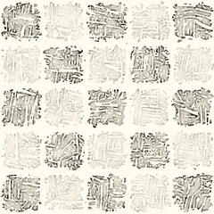 Plakat Watercolor-Dyed Effect Stain Textured Checked Pattern