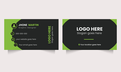 Set of modern business card print templates.  Corporate Business Card Layout. Simple clean template vector