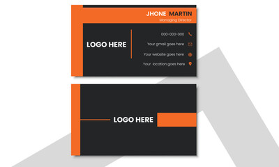 Simple modern visiting card template design, professional name card design
