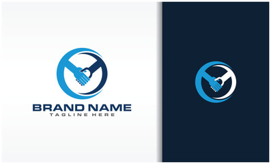 Handshake and Circle Logo