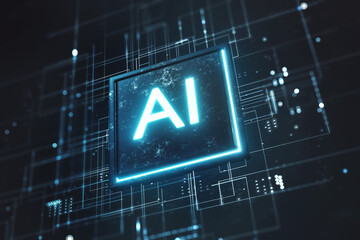 AI, Künstliche Intelligenz Konzept, 3d Rendering,