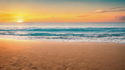sunset over the beach