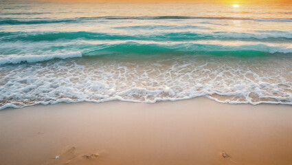 sunset over the beach