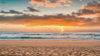 Naklejka na ściany i meble sunset over the beach