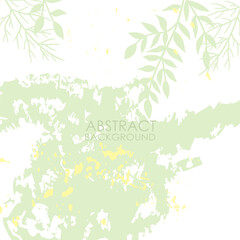 Abstract green background with floral elements. Great for banners, frames, website, landing page, flyer, postcard.