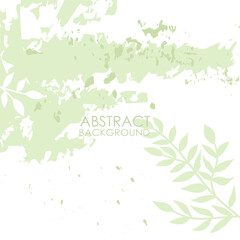 Abstract green background with floral elements. Great for banners, frames, website, landing page, flyer, postcard.