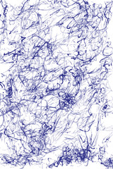 Abstract background from ink lines, chaotic ink lines