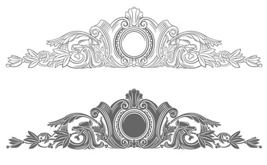 Classical architectural element of the pediment sandrik