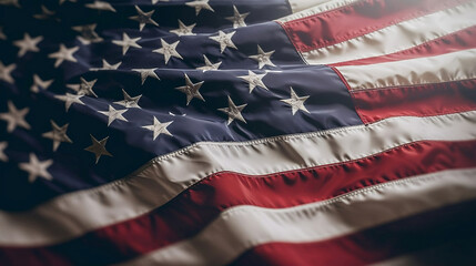 Fototapeta na wymiar Proudly waving American flag. created with Generative AI