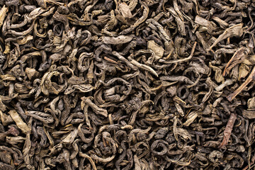 Abstract background of fermented green tea leaves