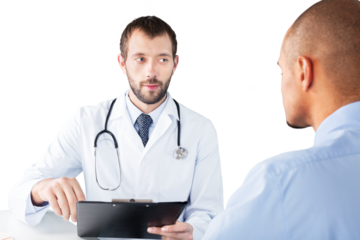Portrait of a Doctor Talking with Patient