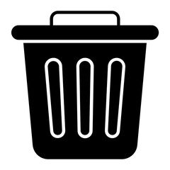 Trash Bin Glyph Icon