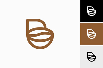 letter b with coffee mug logo vector premium design © beryl.std