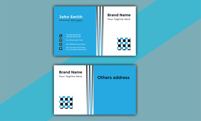 Creative modern name card and business card modern black and white business card design Double sided creative business card template. portrait and landscape orientation. Horizontal and vertical layout